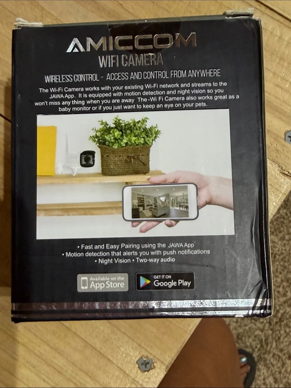 Amiccom White WiFi Outdoor Security Camera - Wireless Surveillance